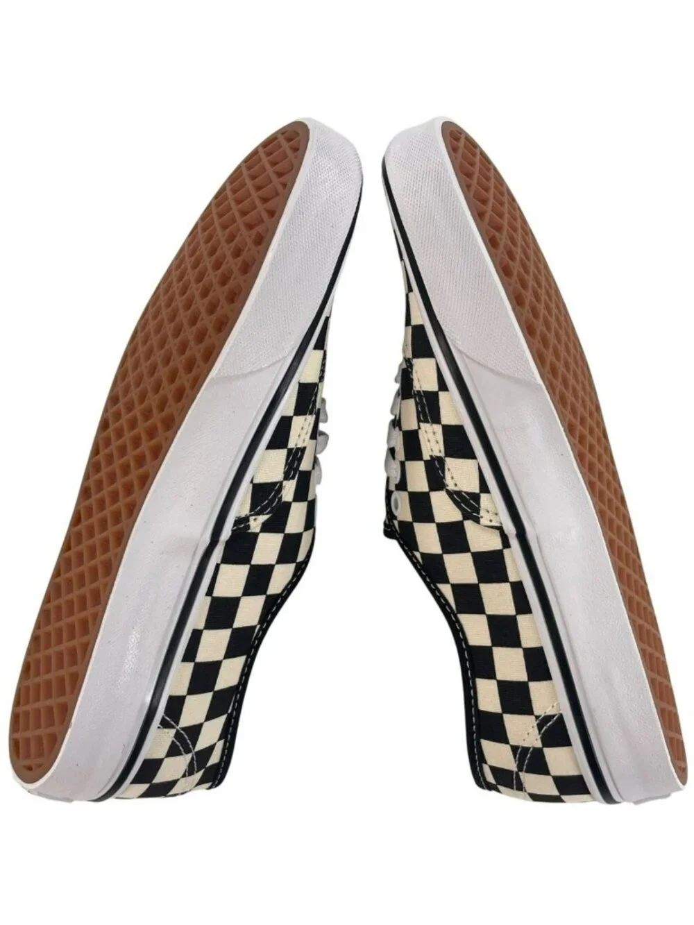 Vans Authentic Primary Check Black/White Canvas Shoes Sz Men’s 7/Women’s 8.5 NEW - Picture 4 of 11